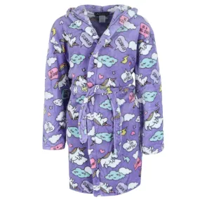 5 More Minutes Girl's Plush Unicorn Robe