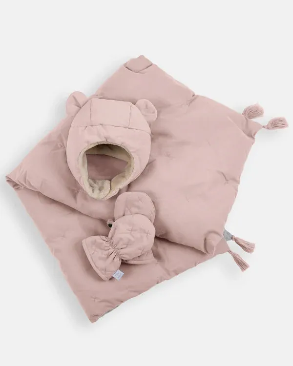 7AM - Mitten, Hat and Blanket Cub Set Airy