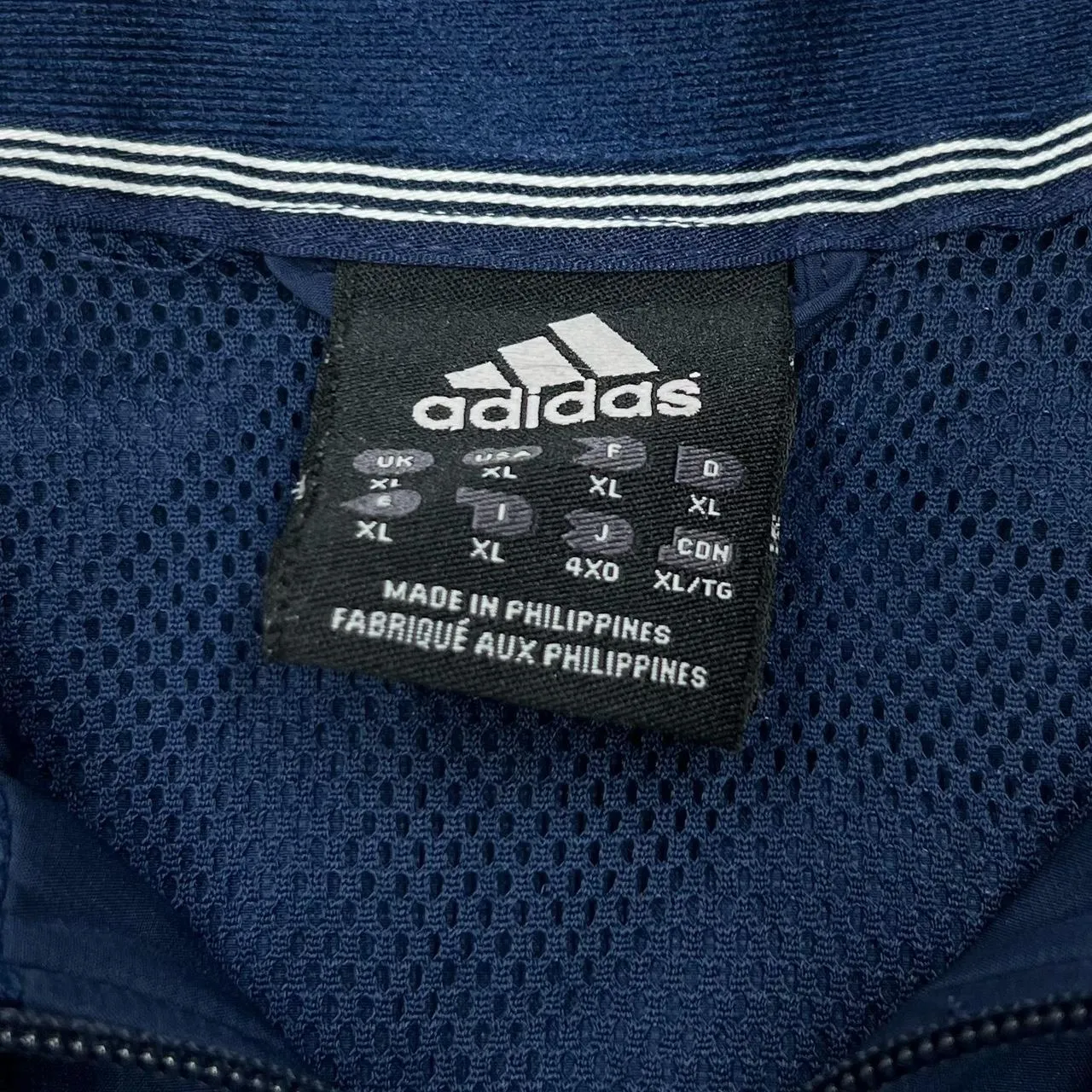 ADIDAS Classic Three Stripe Embroidered Mini Logo Windbreaker Tracksuit Jacket