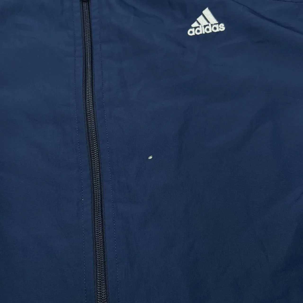 ADIDAS Classic Three Stripe Embroidered Mini Logo Windbreaker Tracksuit Jacket