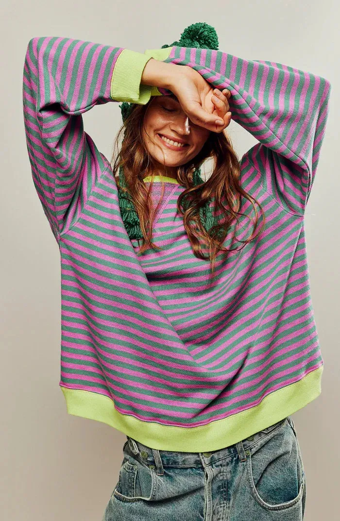 Amber | Oversized Striped Jumper