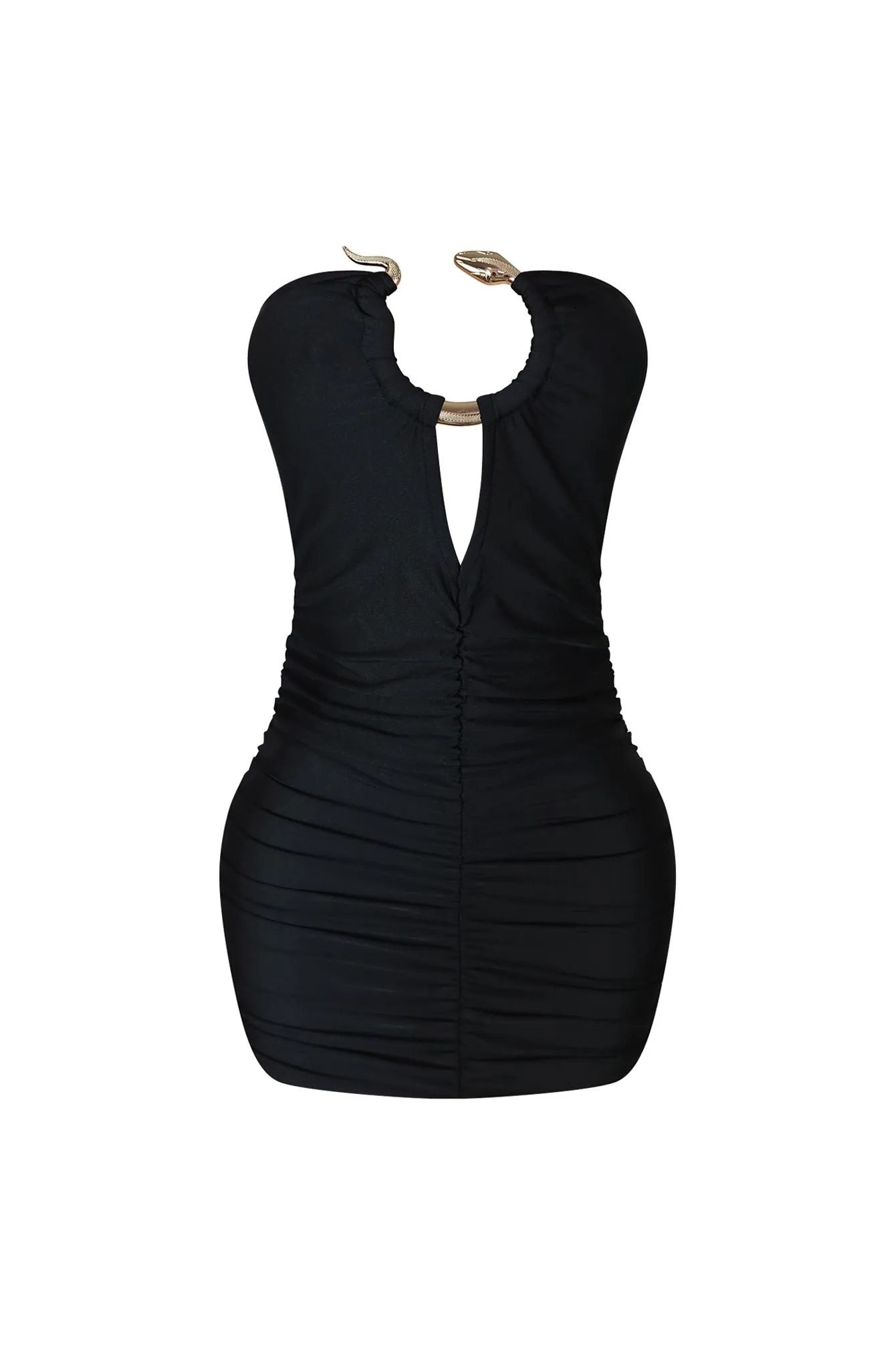 Amira Strapless Snake Mini Dress
