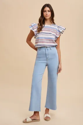 AnnieWear Stretch HR Wide Leg Cropped Jean