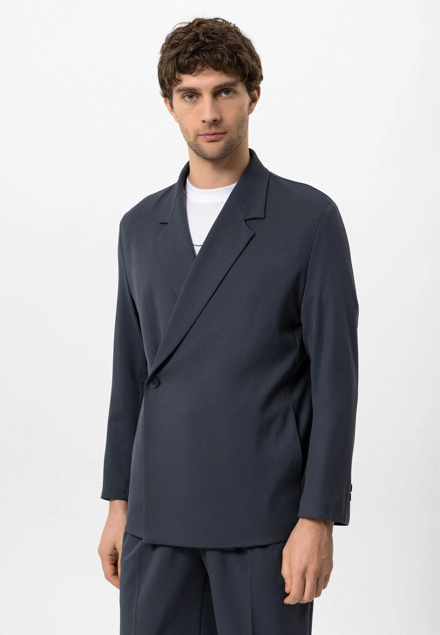 ANT Double Breasted Closure Hidden Pocket Men's Blazer Jacket - Dunstable