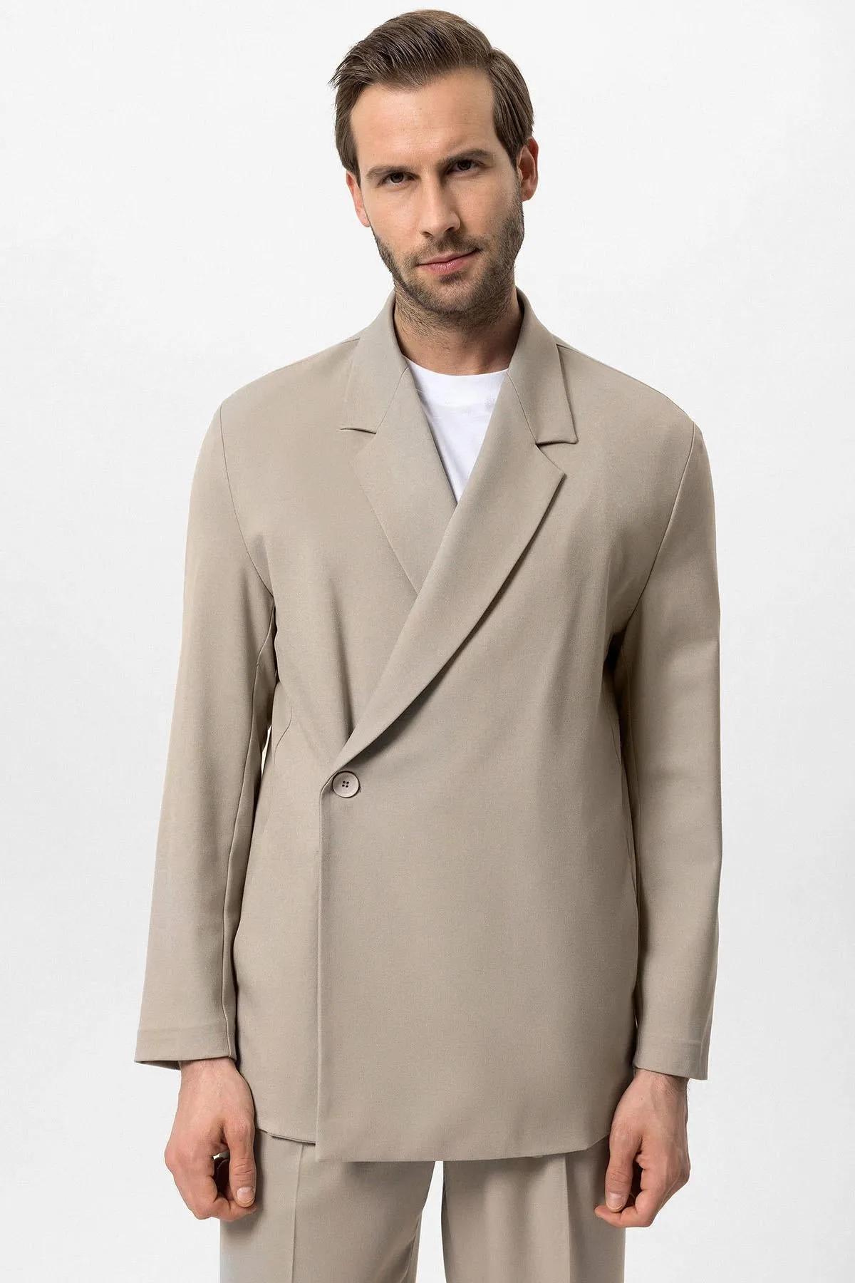 ANT Double Breasted Closure Hidden Pocket Men's Blazer Jacket - Wauwatosa