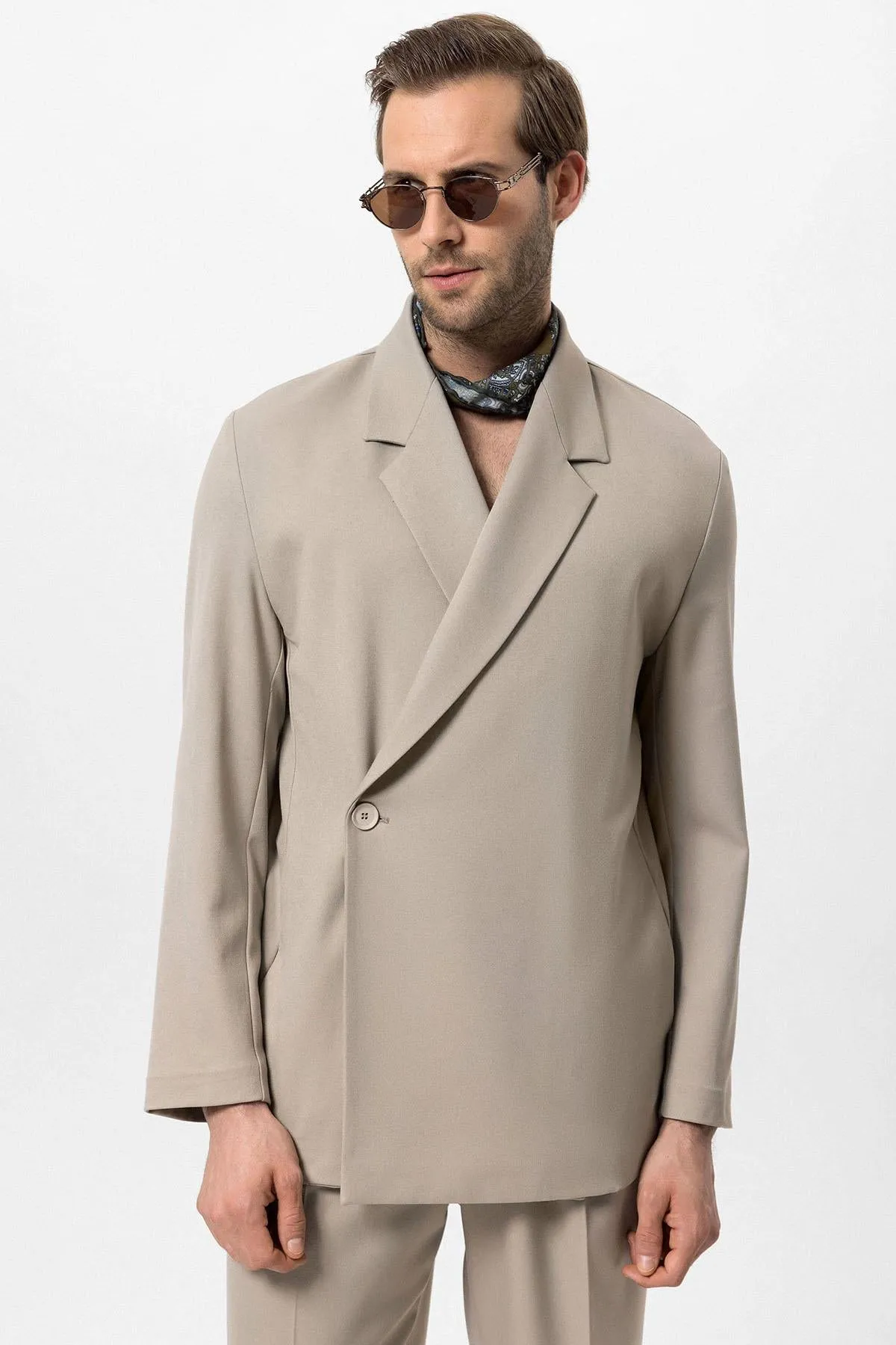 ANT Double Breasted Closure Hidden Pocket Men's Blazer Jacket - Wauwatosa