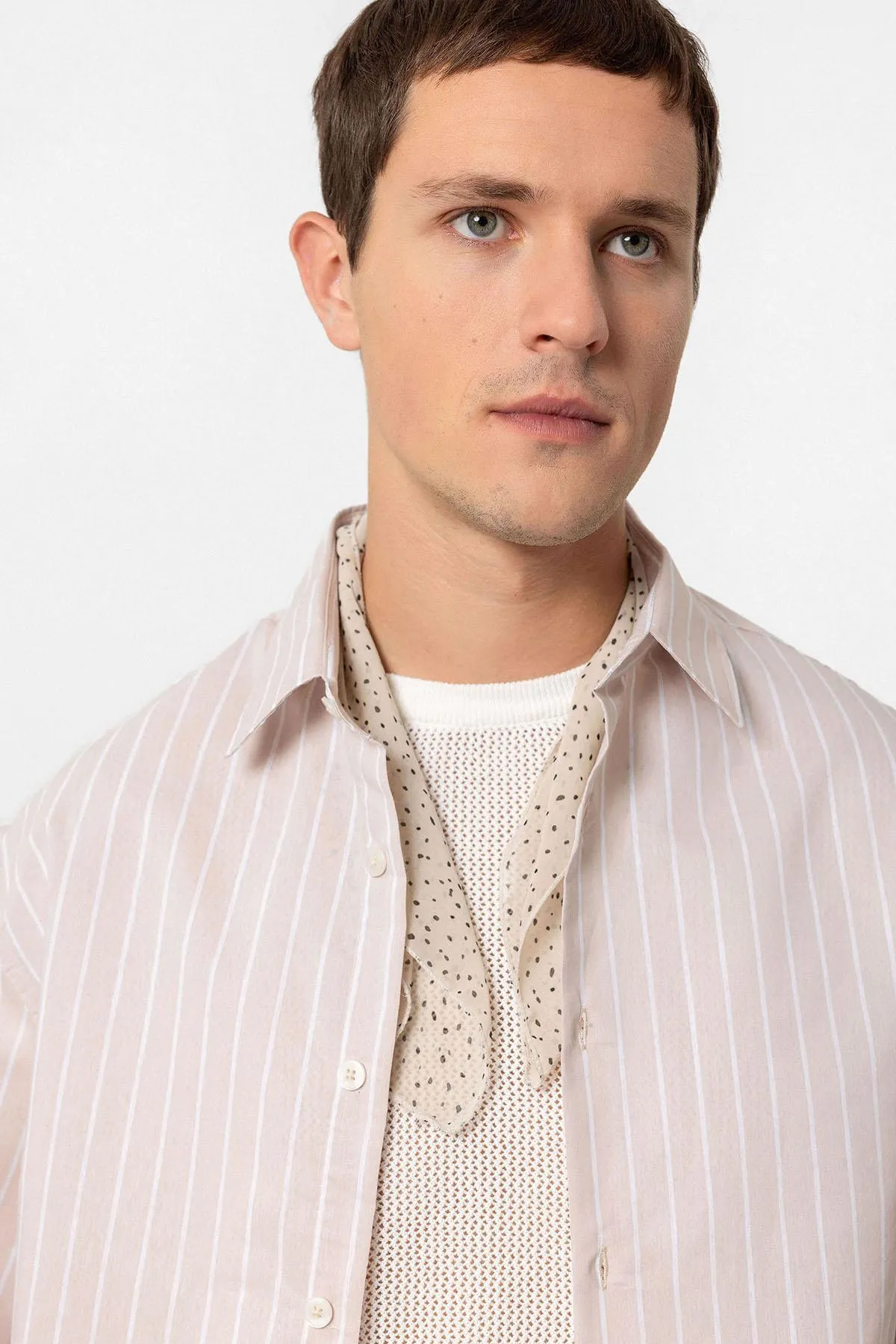 ANT Oversized Short Sleeve Striped Men's Shirt - Horlivka