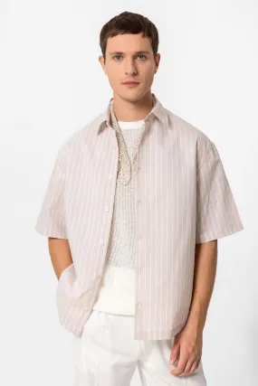 ANT Oversized Short Sleeve Striped Men's Shirt - Horlivka