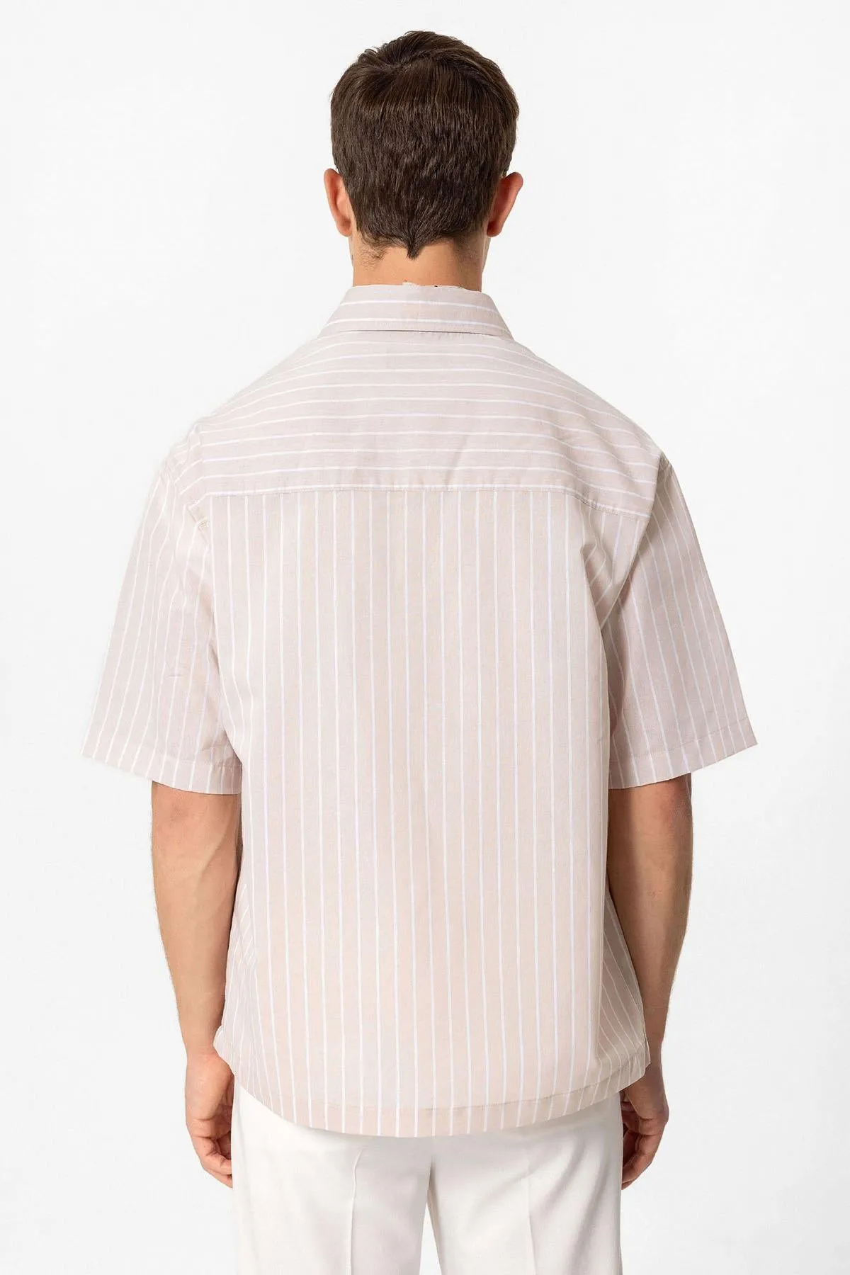 ANT Oversized Short Sleeve Striped Men's Shirt - Horlivka