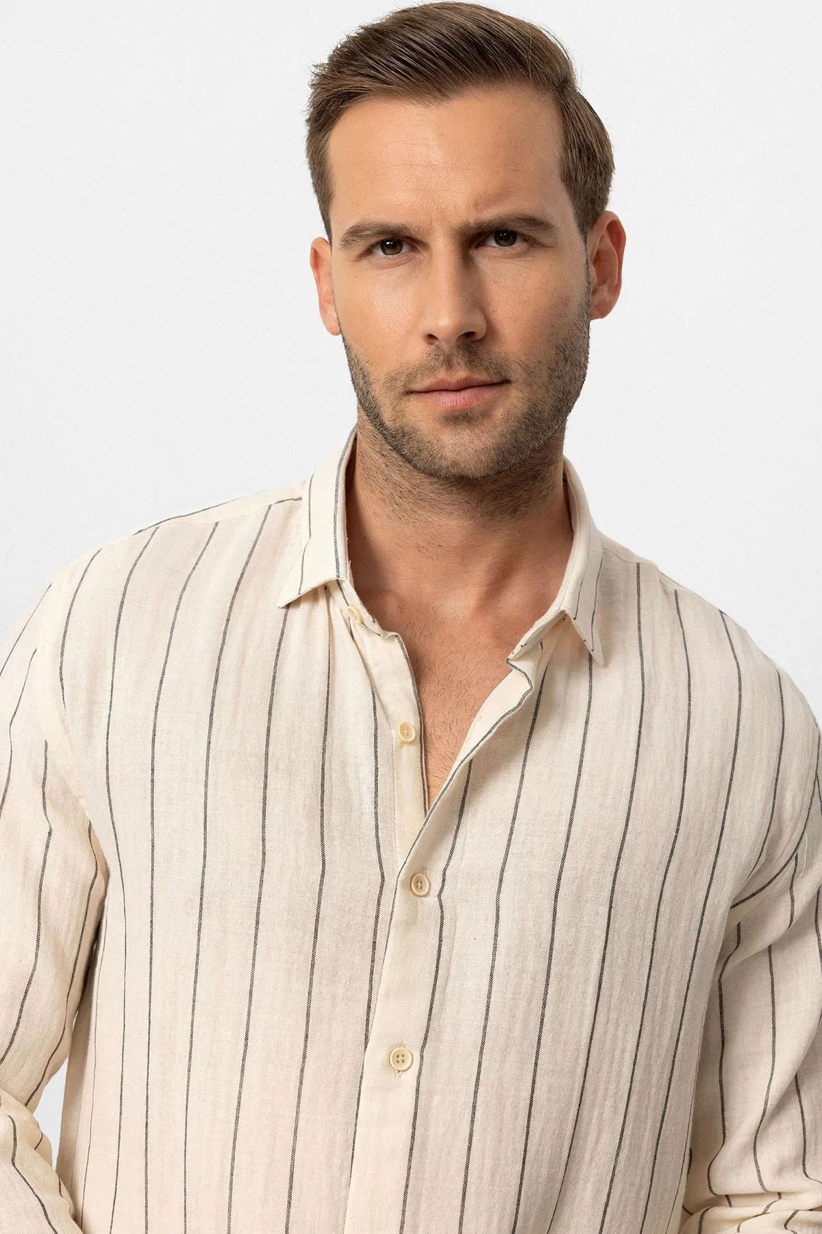 ANT Slim Fit Striped Men's Shirt - Arcadia