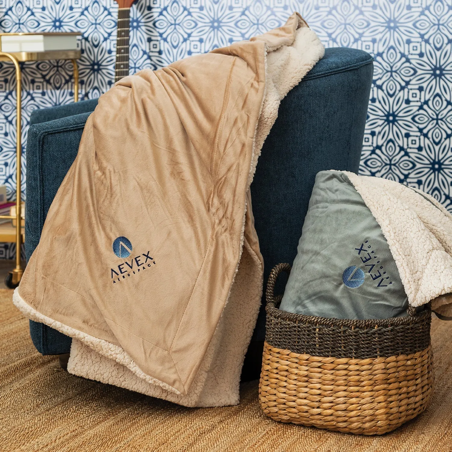 Augusta University Sherpa Lined Blanket