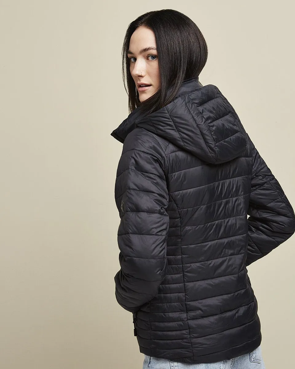 Aura Women’s Heated Jacket (Black) by Kelvin Coats