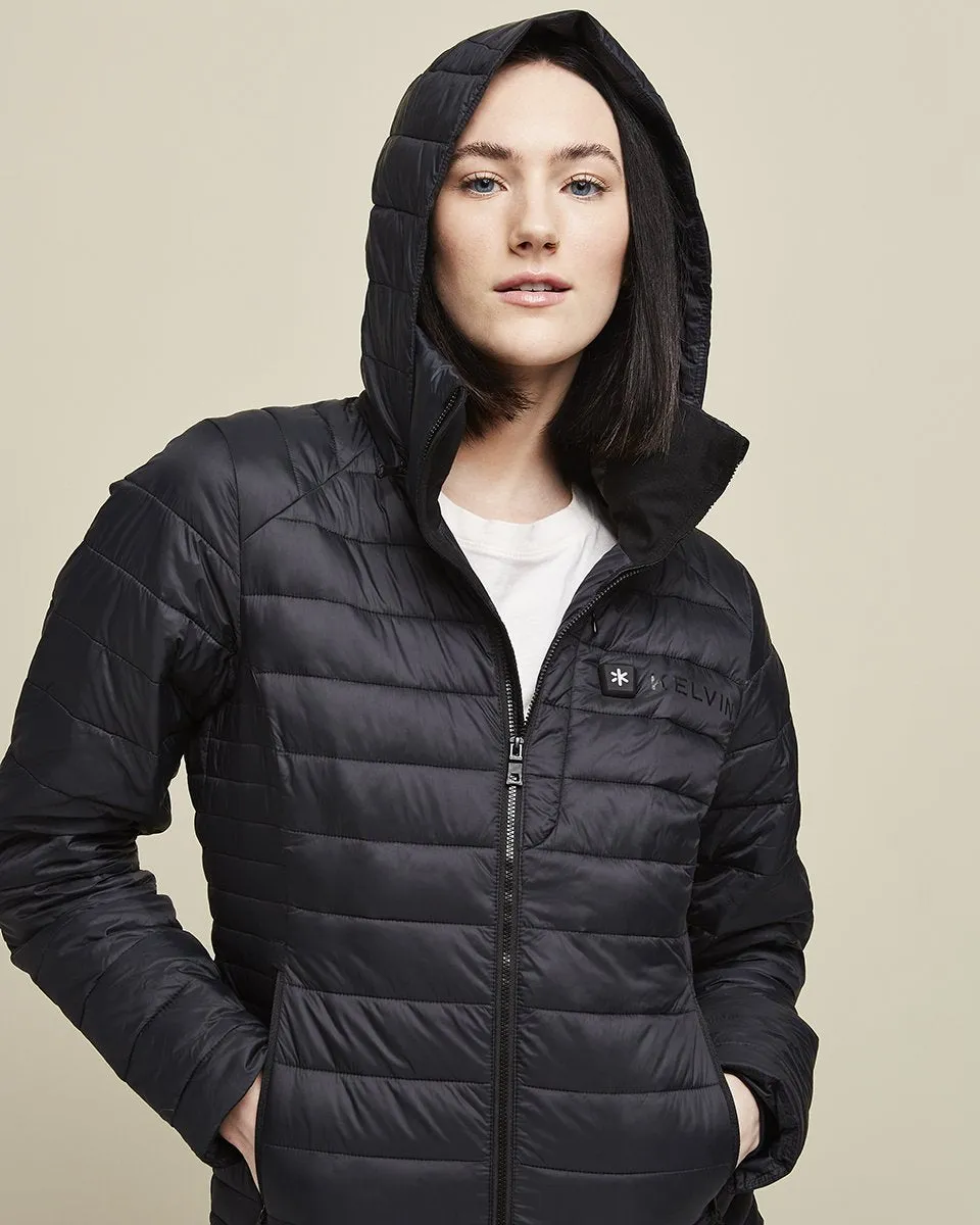 Aura Women’s Heated Jacket (Black) by Kelvin Coats