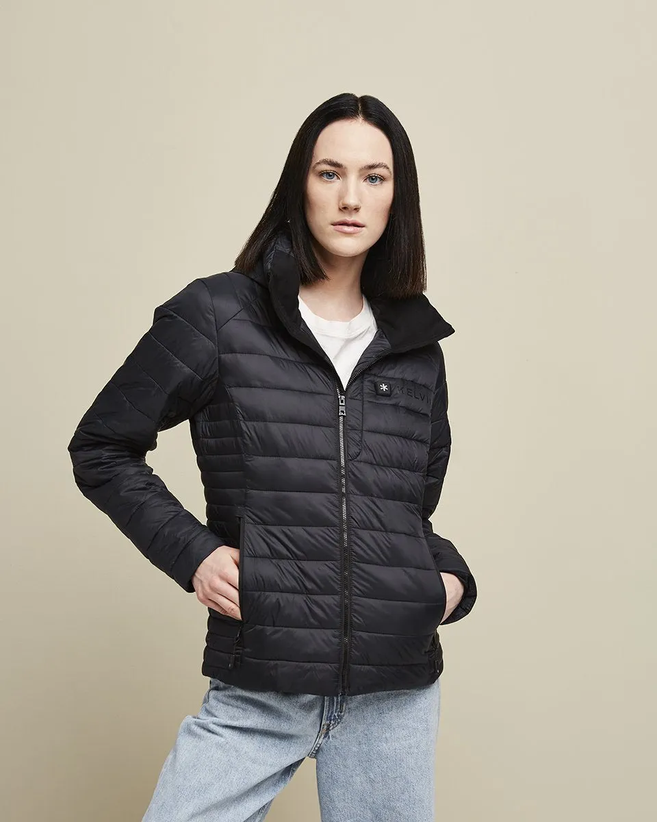 Aura Women’s Heated Jacket (Black) by Kelvin Coats