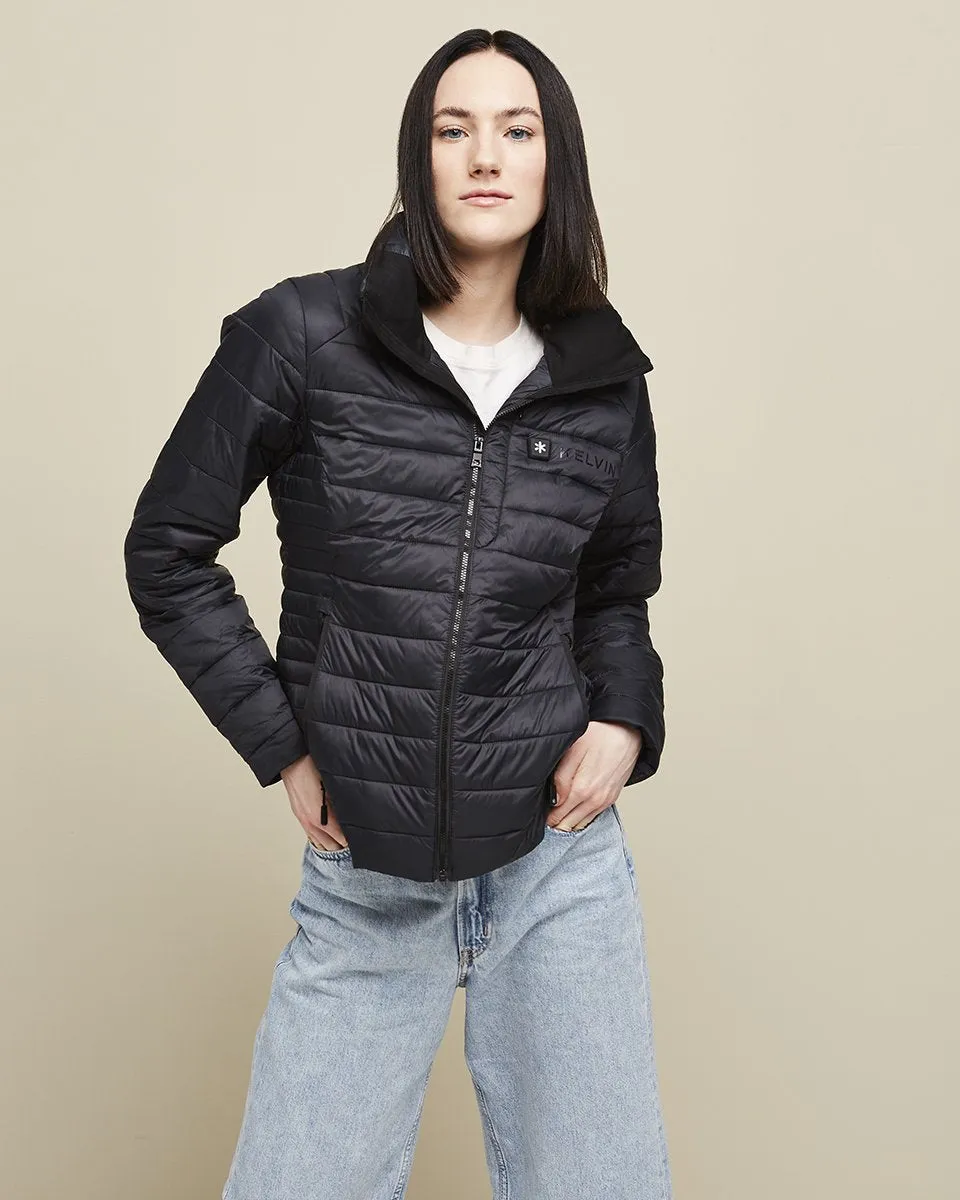 Aura Women’s Heated Jacket (Black) by Kelvin Coats