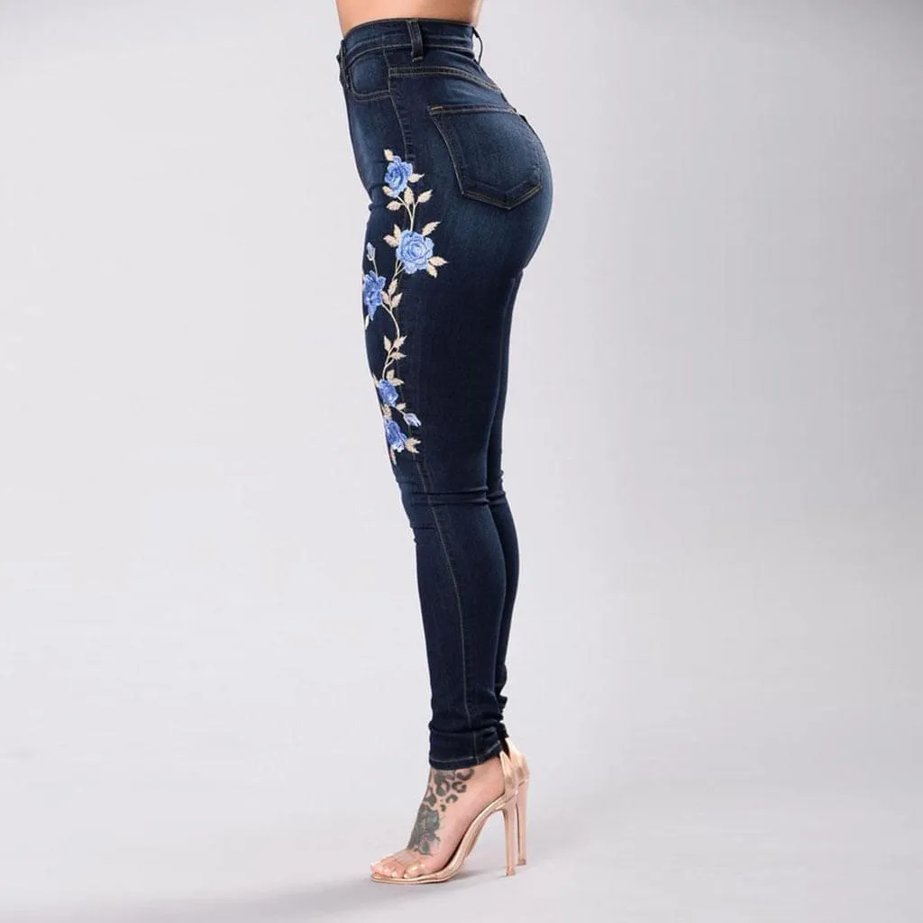 Beautiful Embroidered Jeans For Women's - GlamzLife