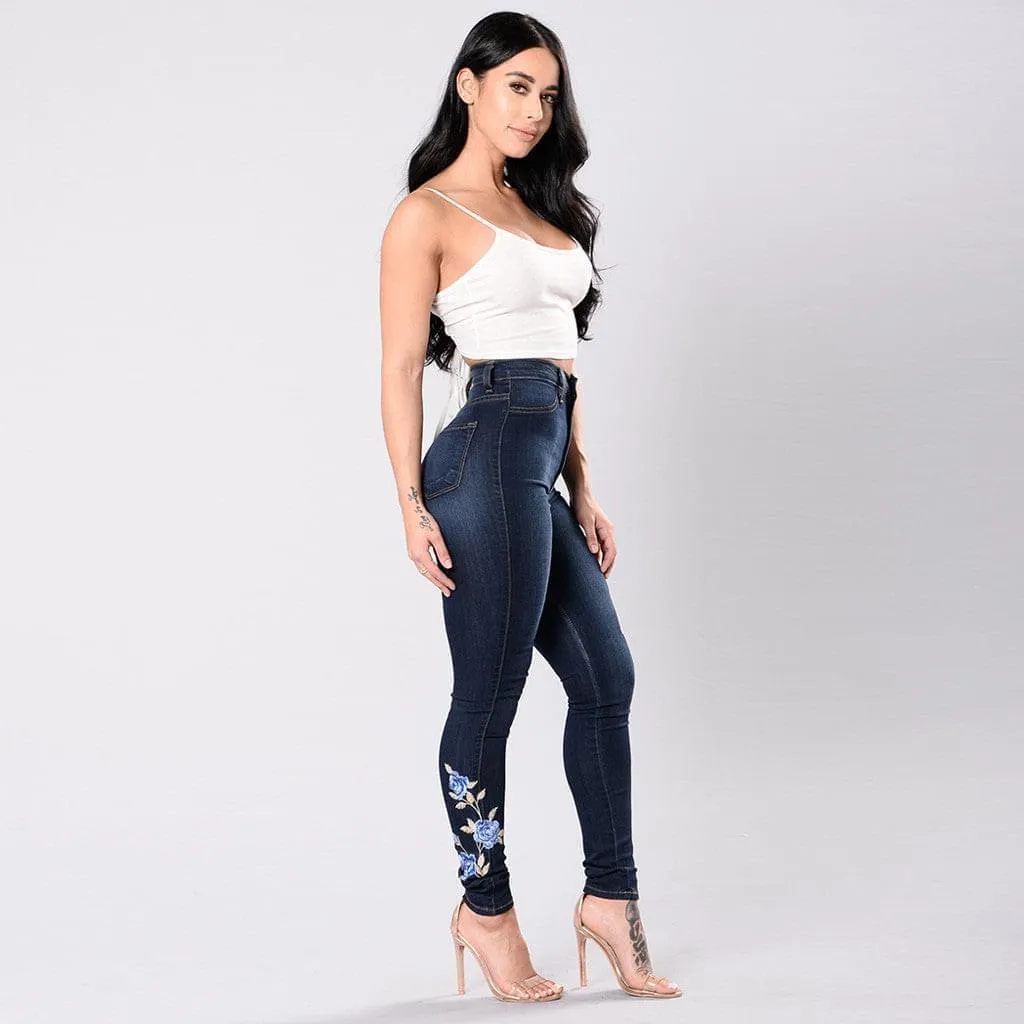 Beautiful Embroidered Jeans For Women's - GlamzLife