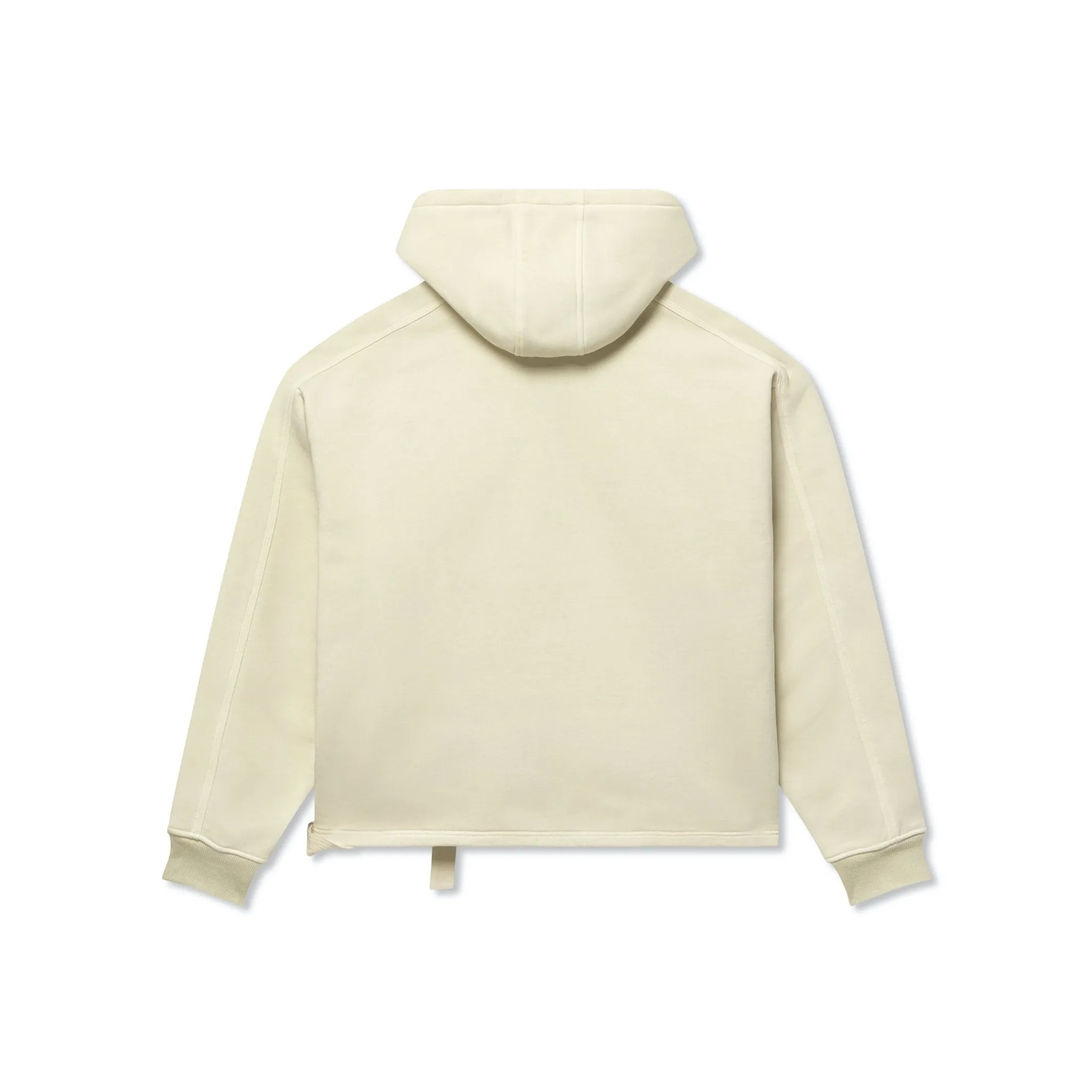 Beige Quilted Strap Hoodie
