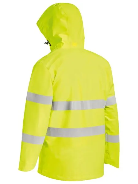 BISLEY Taped Hi Vis Lightweight Ripstop Rain Jacket BJ6927T