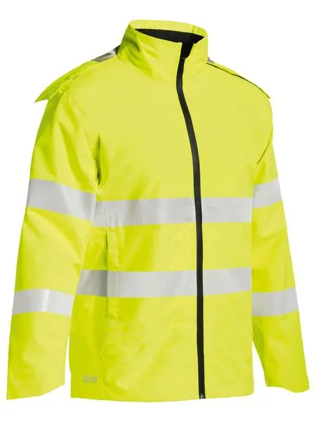 BISLEY Taped Hi Vis Lightweight Ripstop Rain Jacket BJ6927T