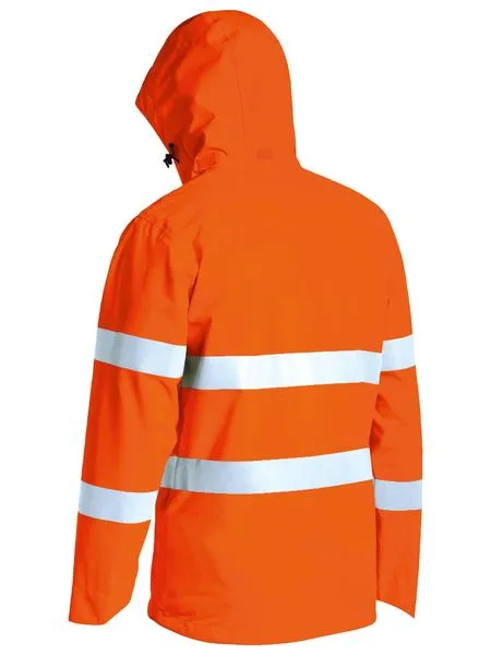 BISLEY Taped Hi Vis Lightweight Ripstop Rain Jacket BJ6927T