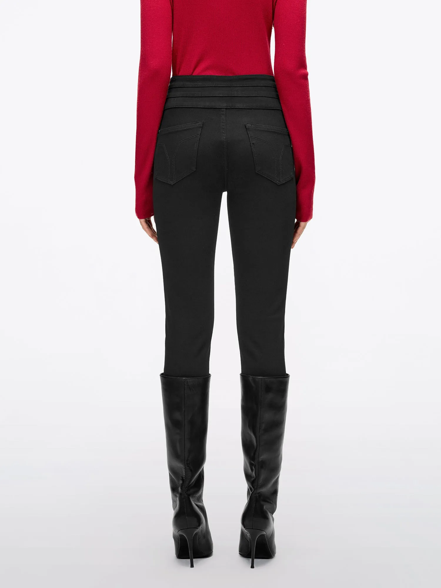 Black High Waisted Slim Fit Jeans