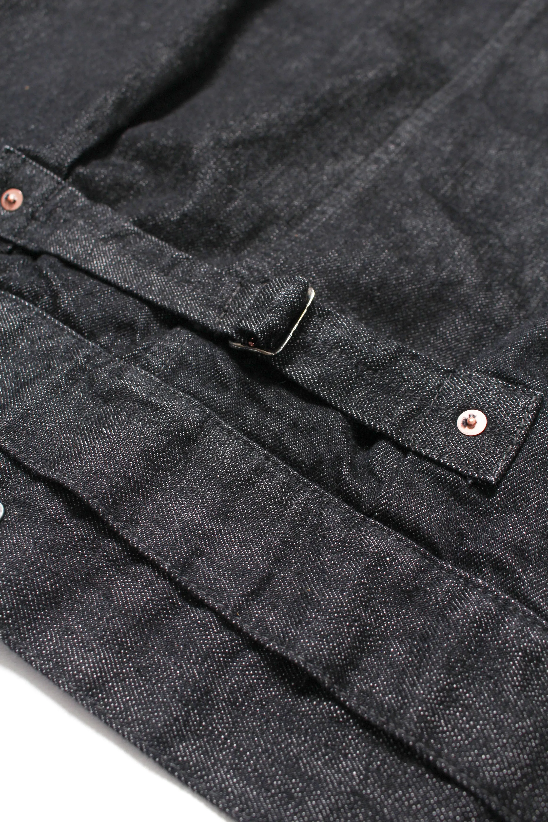 BLANKET LINED BLACK DENIM JACKET