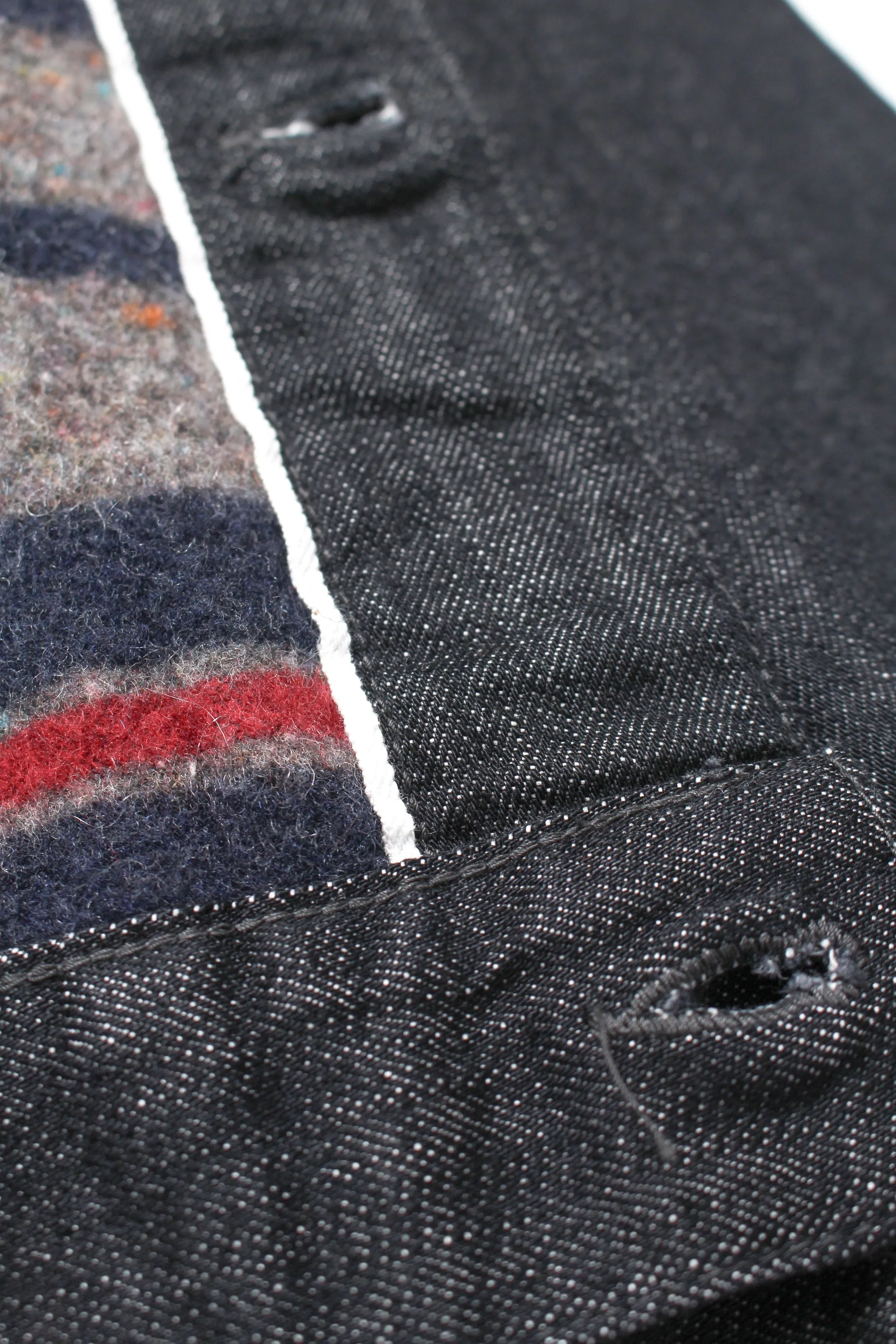 BLANKET LINED BLACK DENIM JACKET
