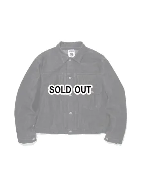 BLANKET LINED BLACK DENIM JACKET