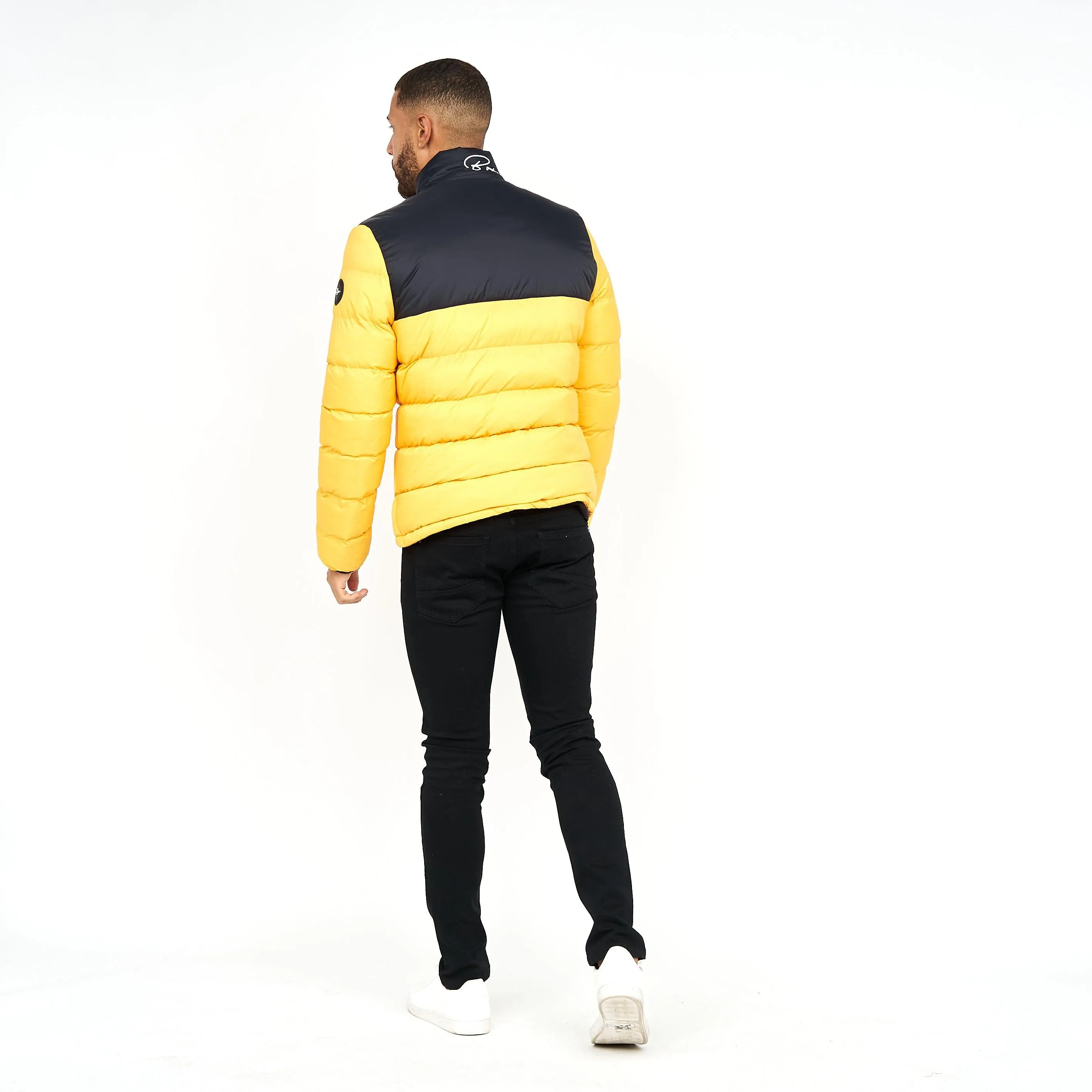 Born Rich Mens Lyden Puffa Jacket Yellow