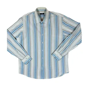 BOSS Hugo Boss Classic Multi Striped Long Sleeve Cotton Dress Shirt
