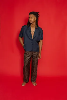 Boyfriend Silk Shirt Ink Man