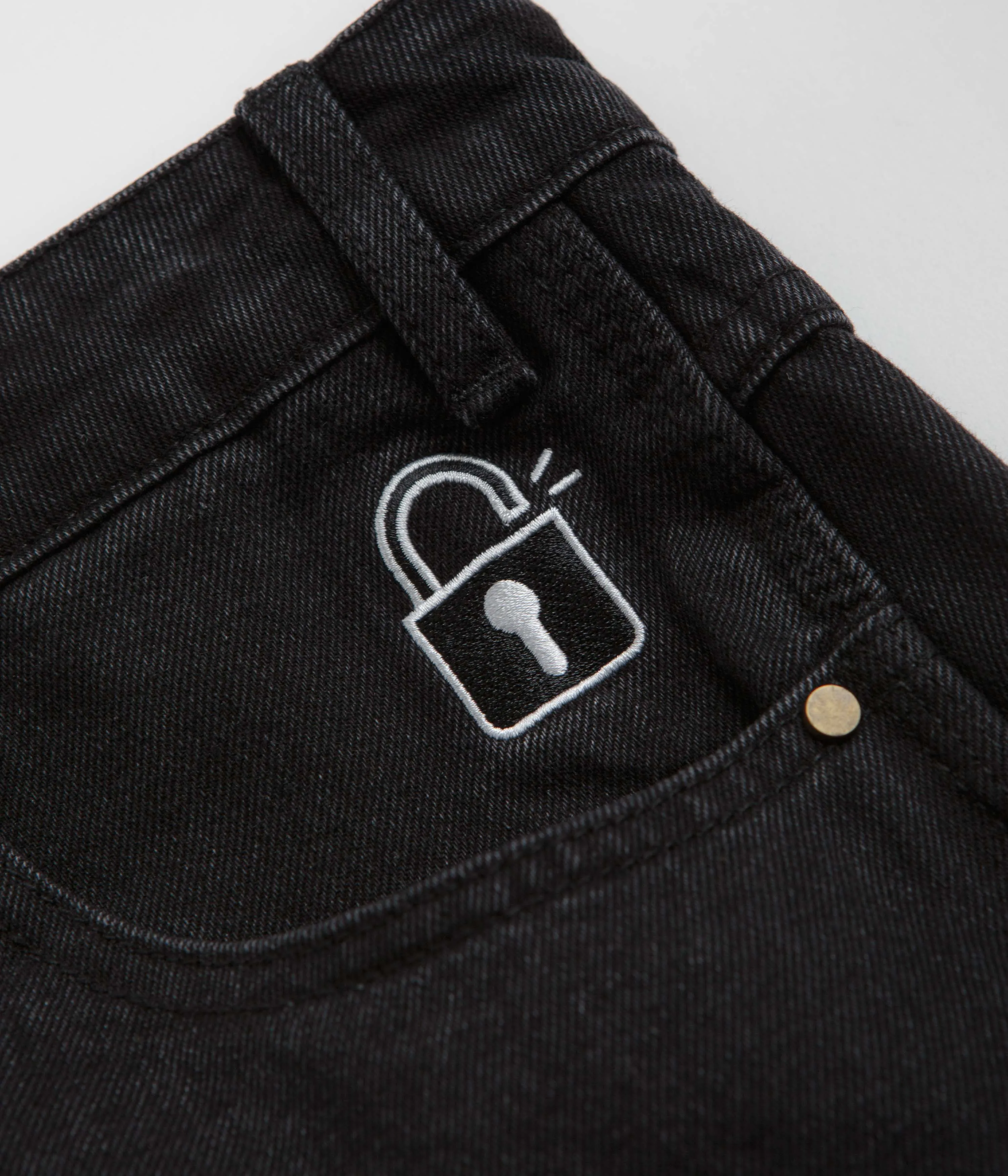 Butter Goods Lock Denim Shorts - Flat Black