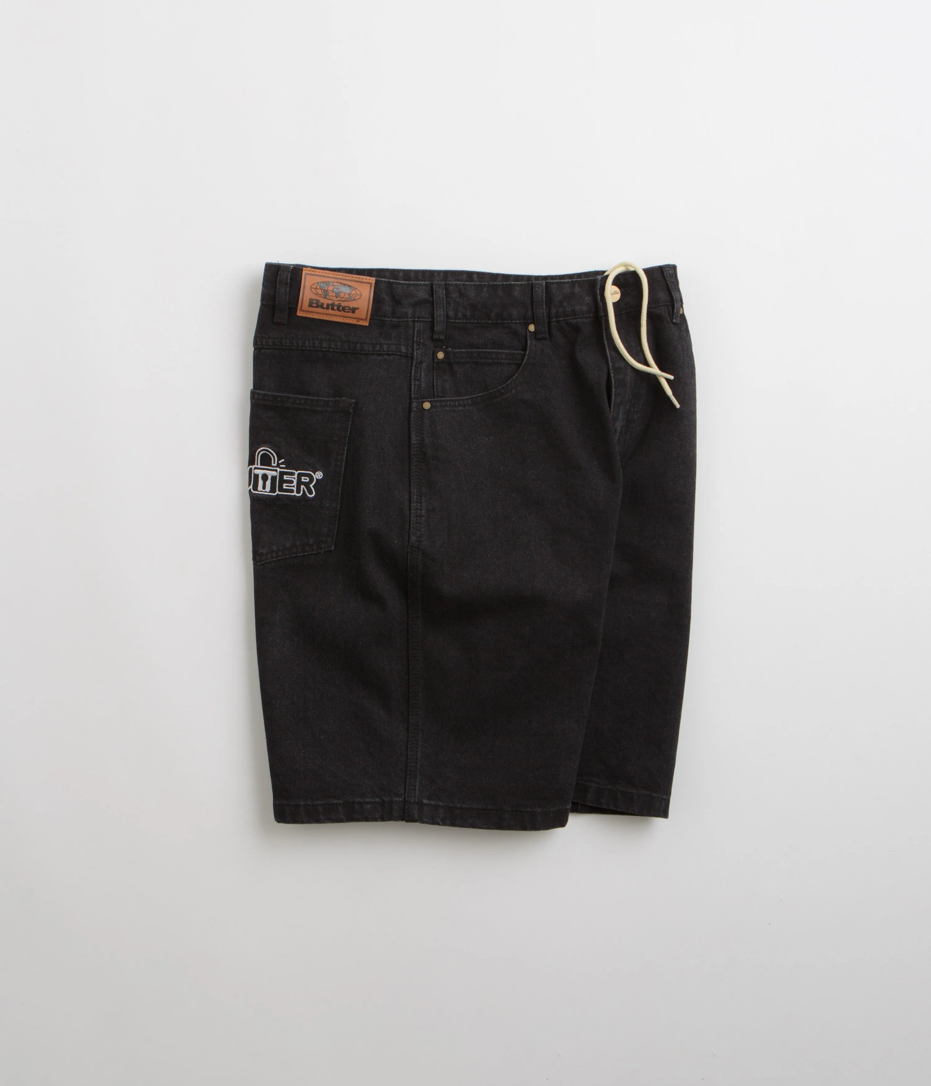 Butter Goods Lock Denim Shorts - Flat Black