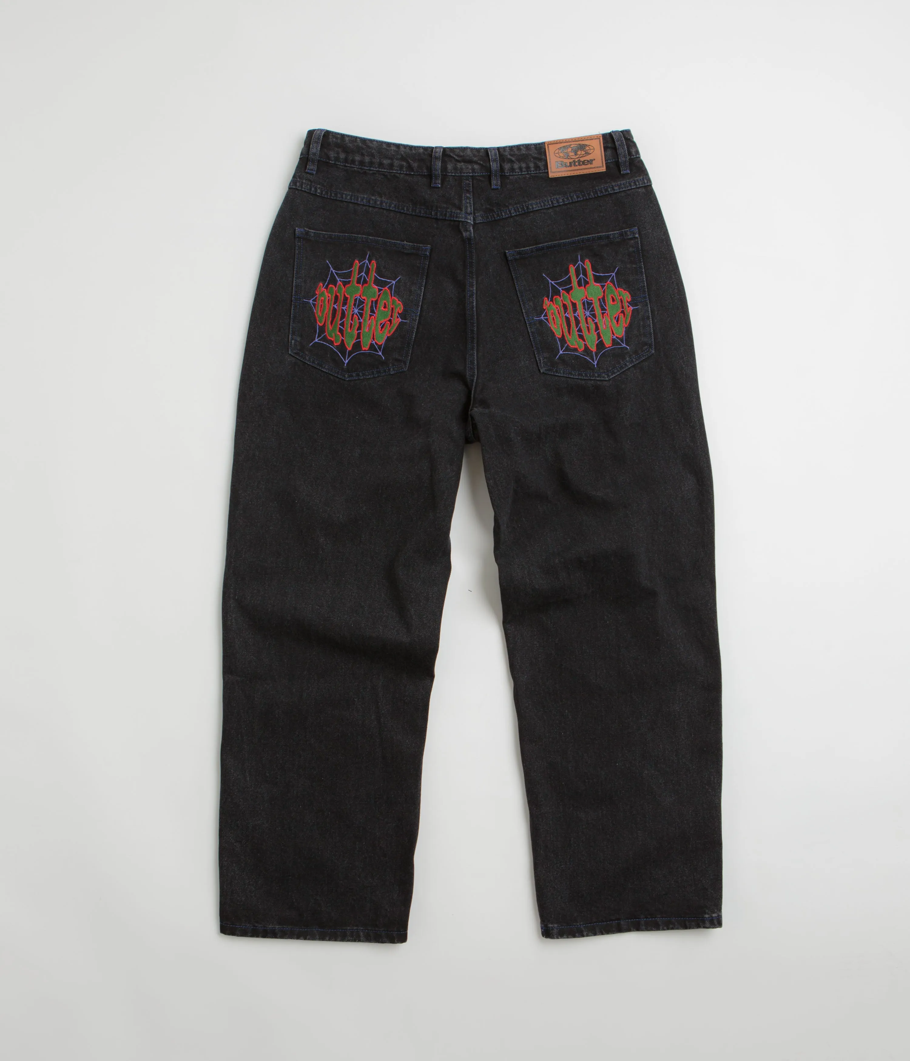 Butter Goods Spider Jeans - Washed Black
