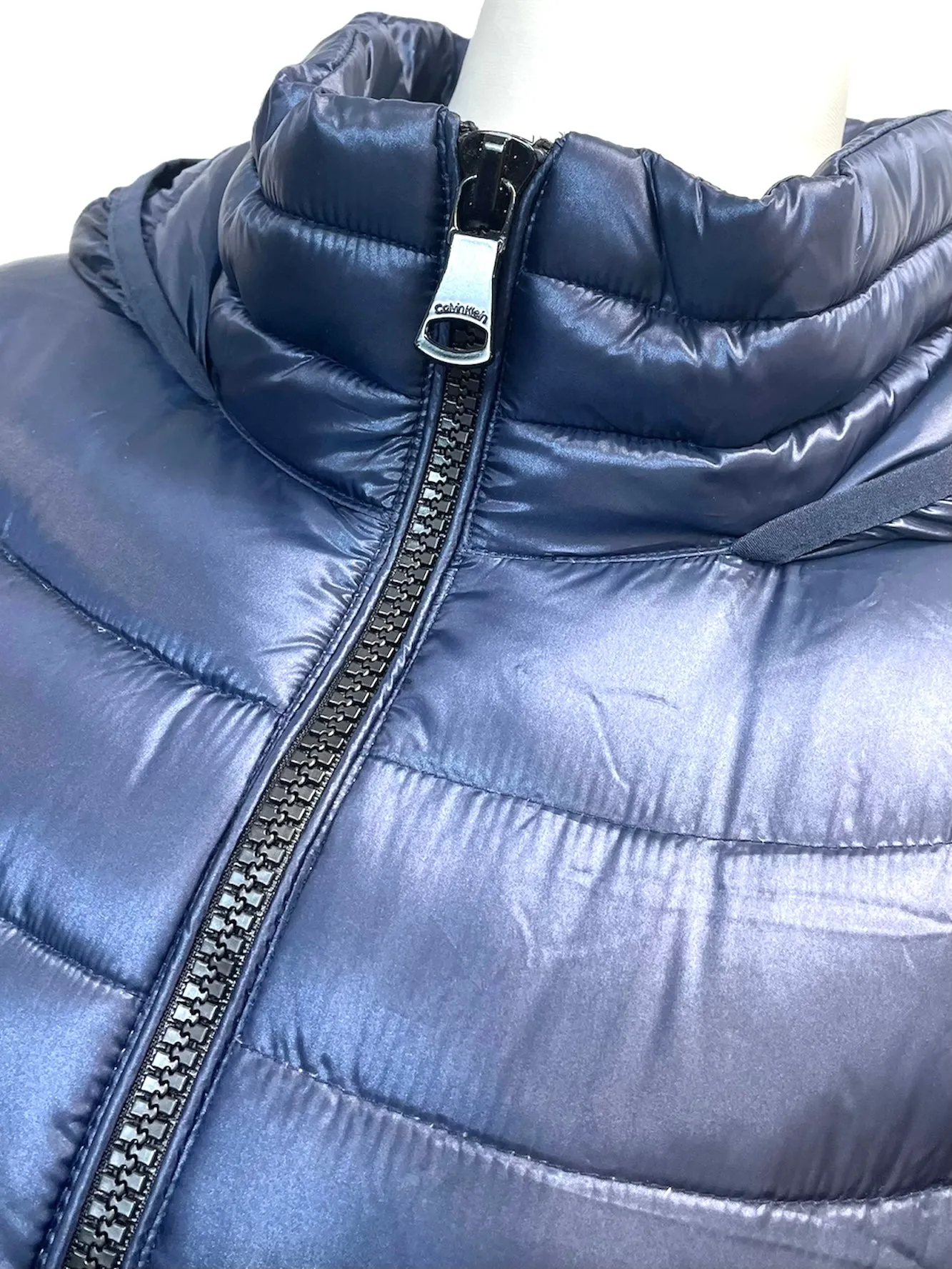Calvin Klein Women’s Plus Size Packable Down Long Puffer Coat Blue
