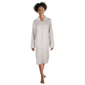 Carisma Women's Long Plush Zip Robe