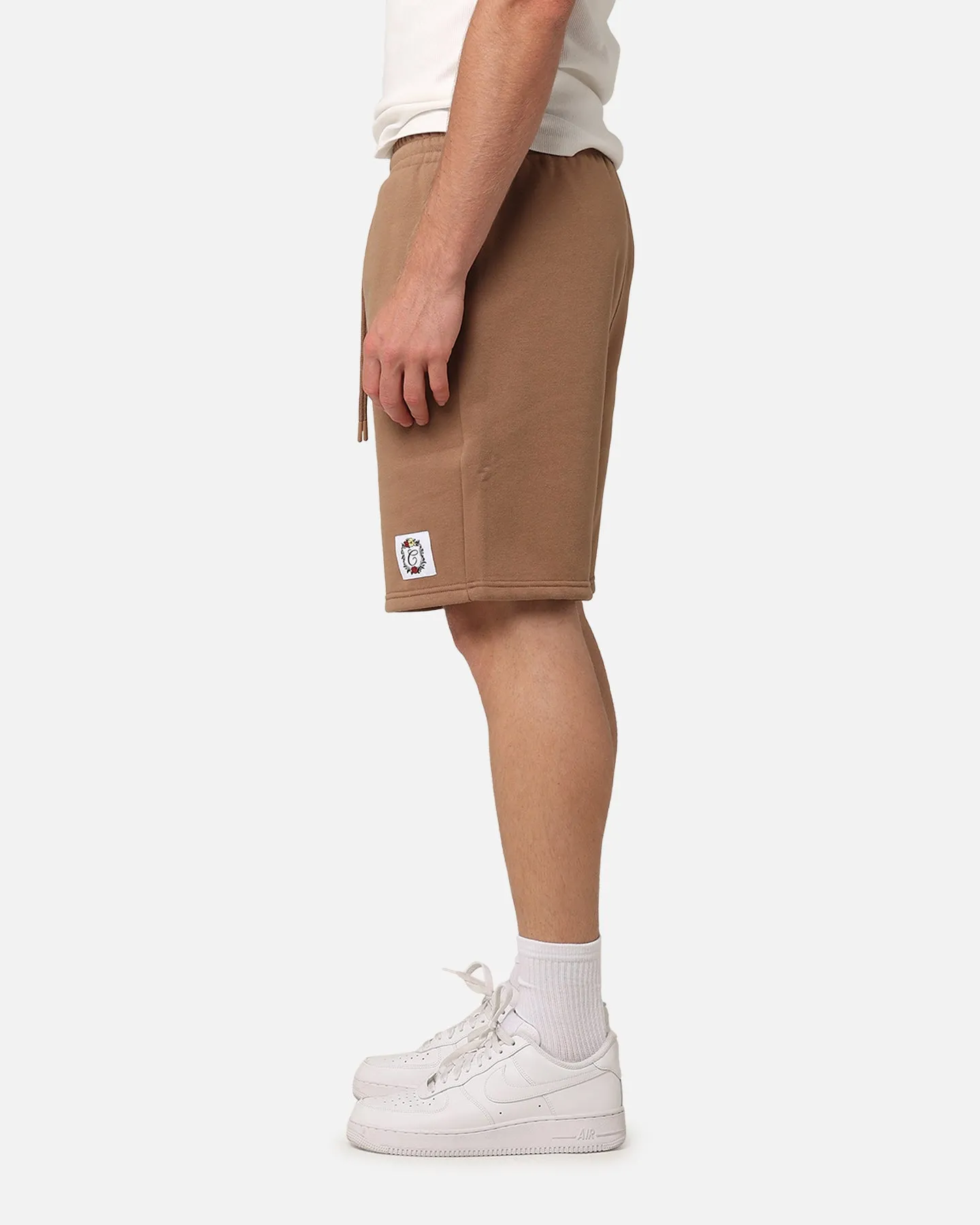 Carre Floral Fleece Shorts Brown