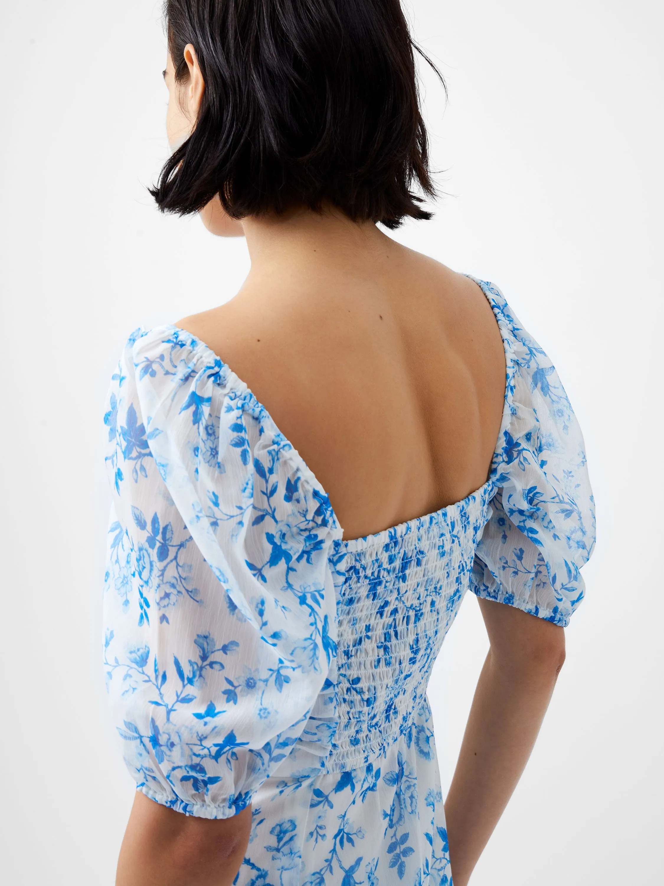 Catrina Crinkle Ruched Midi Dress