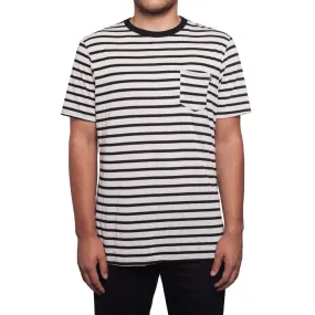 CHARTER STRIPE S/S SHIRT // WHITE / BLACK