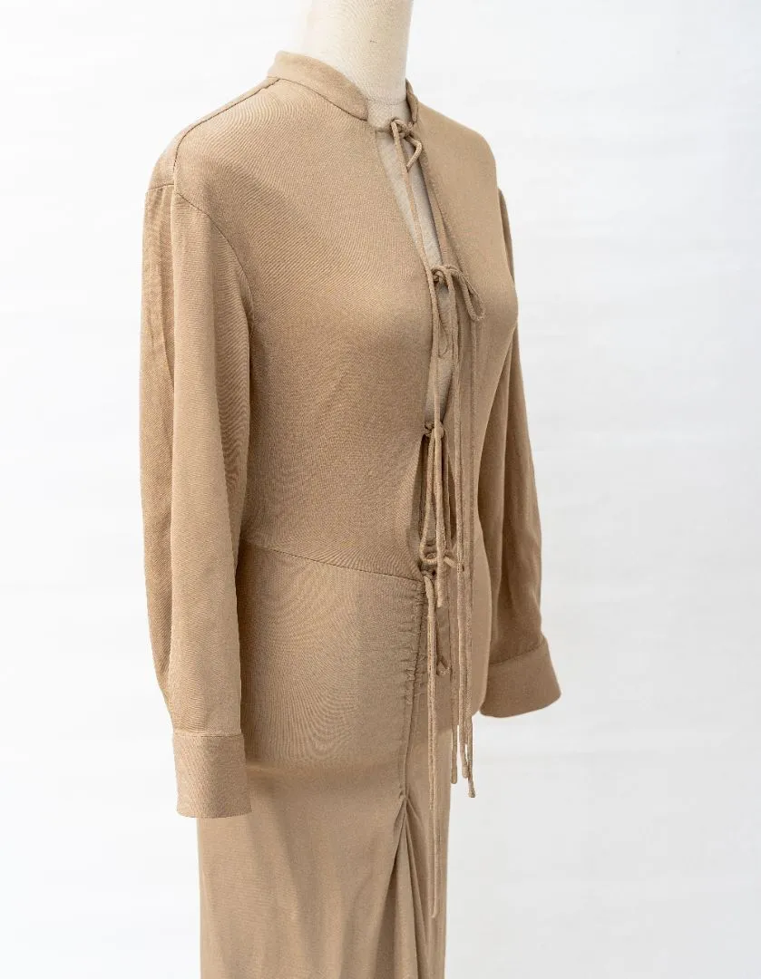 Christopher Esber Tan Ruched Dress