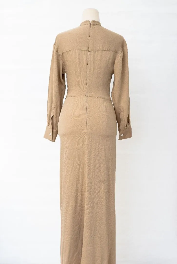 Christopher Esber Tan Ruched Dress