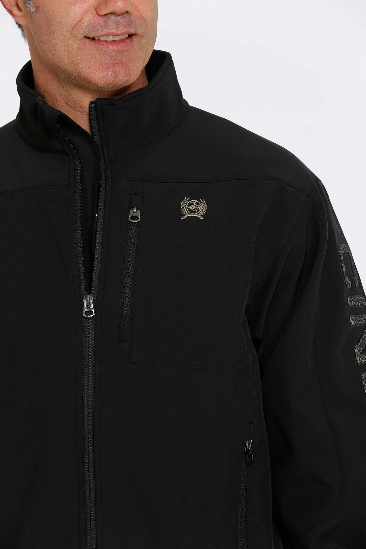 'Cinch' Men's Lined Bonded Jacket - Black