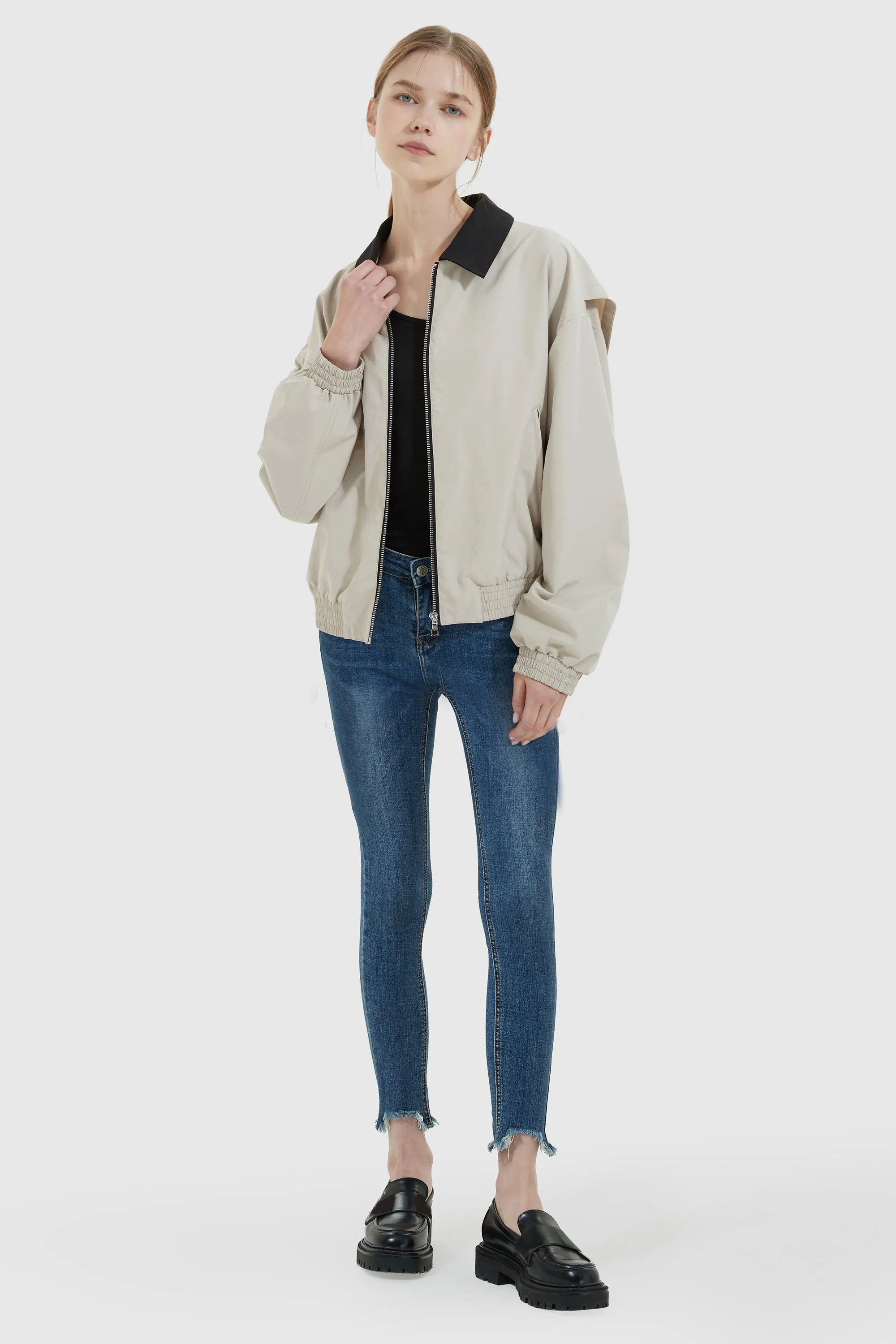 Collared Bomber Jacket