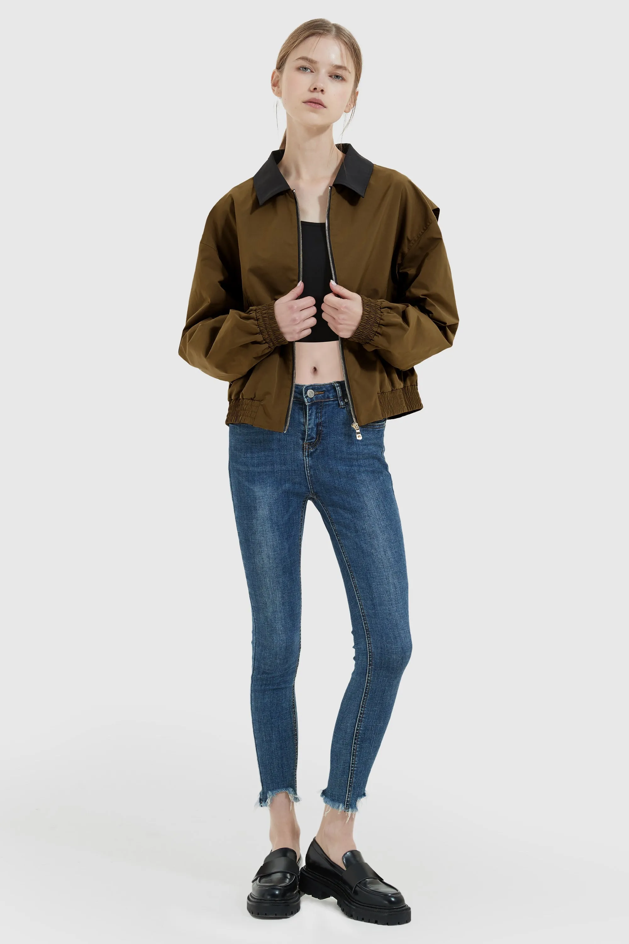 Collared Bomber Jacket