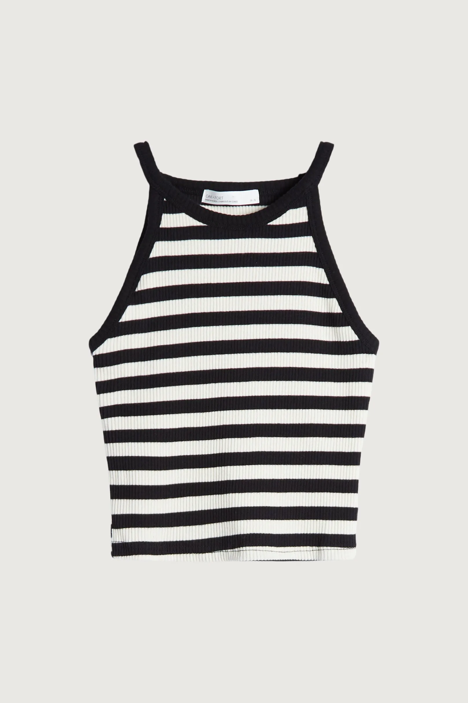CONTRAST TRIM CROPPED TOP