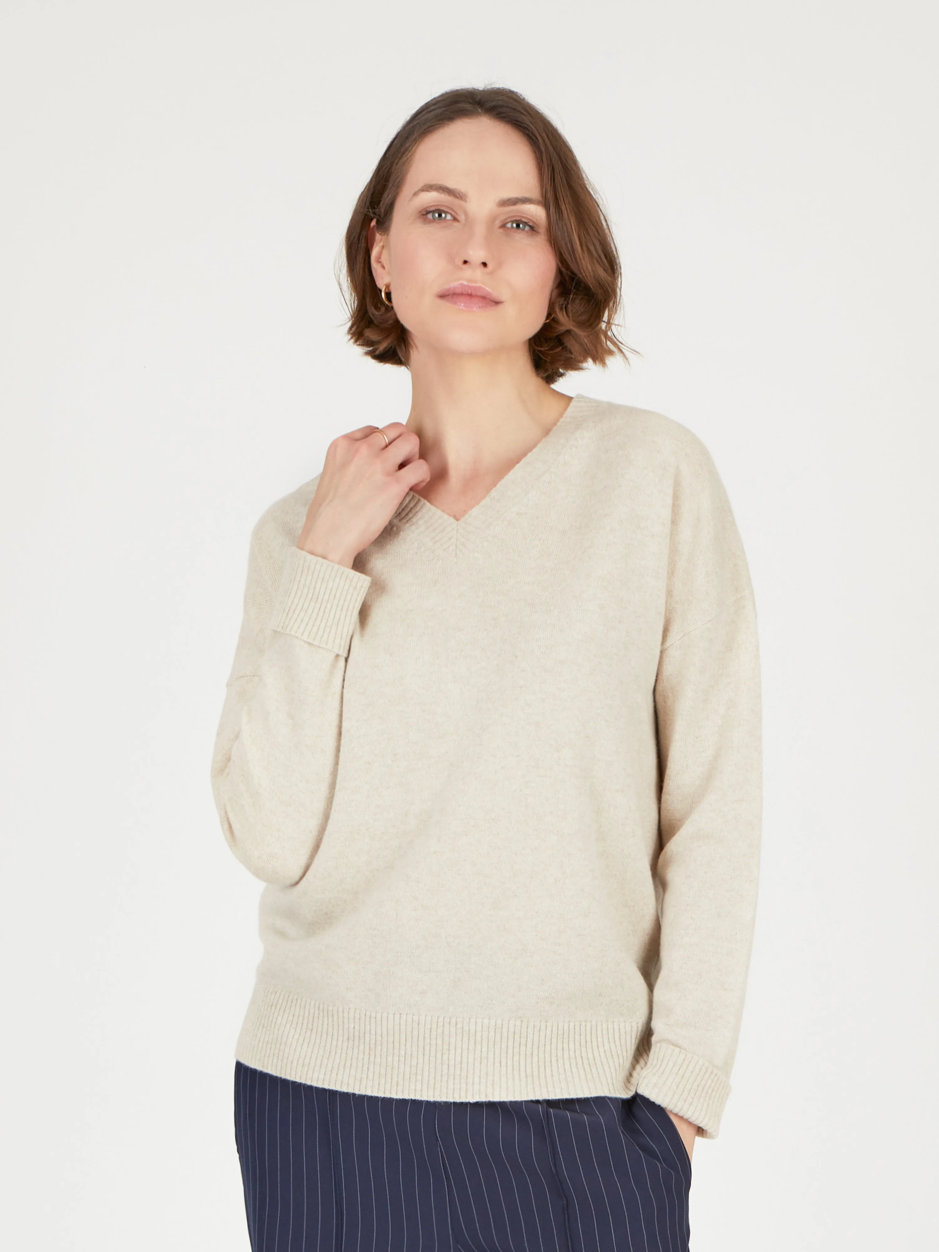 Core Standard 100% Cashmere V Neck Jumper