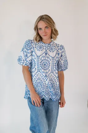 Crew Embroidered Top