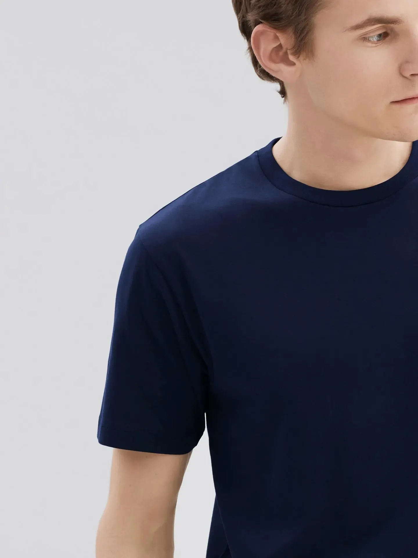 Crew Neck T Shirt- Dark Navy