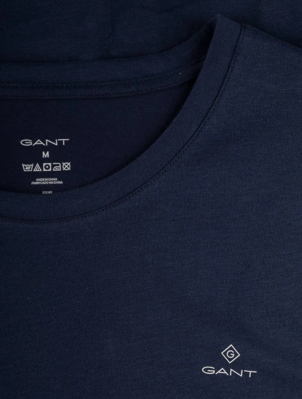 Crewneck T-shirt 2-pack Navy White